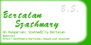 bertalan szathmary business card